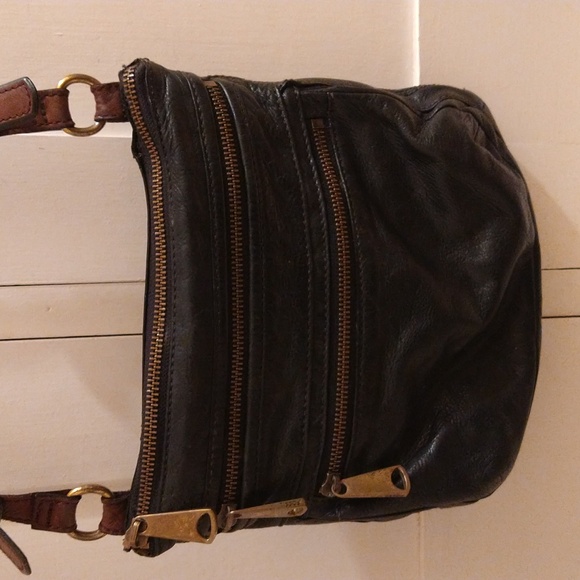 Fossil Explorer black and brown shoulder bag - Picture 4 of 8
